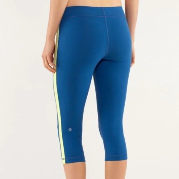 Lululemon Strike Tight Limitless Blue / Clarity Yellow / Wee Are From Space 8 - Picture 4 of 11